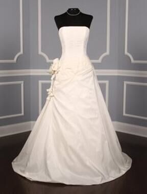 ST PUCCHI Bridal Wedding Dress Ivory Silk Taffeta Strapless Aline Z106 Desiree